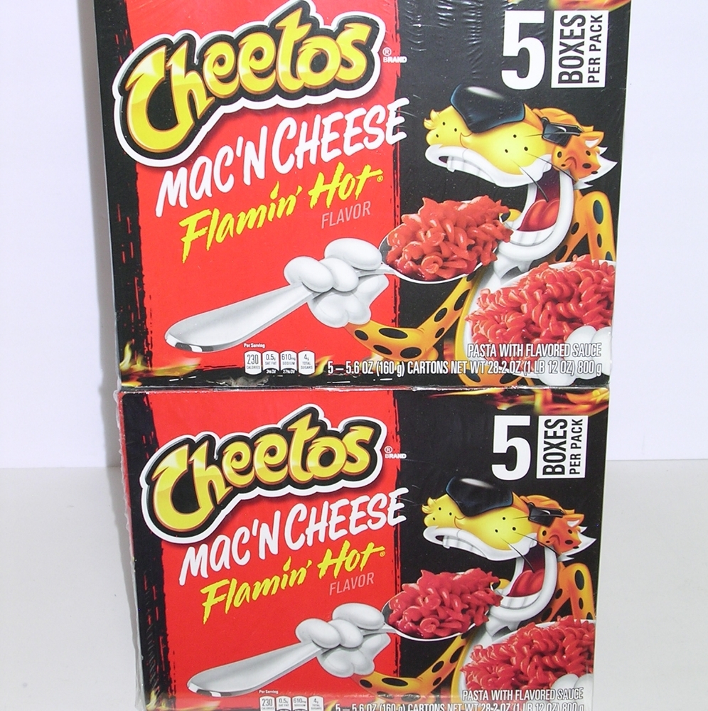 Cheetos Flamin Hot Mac N Cheese Macaroni and Cheese Dinner 5.6oz 10  Box BB 9/22